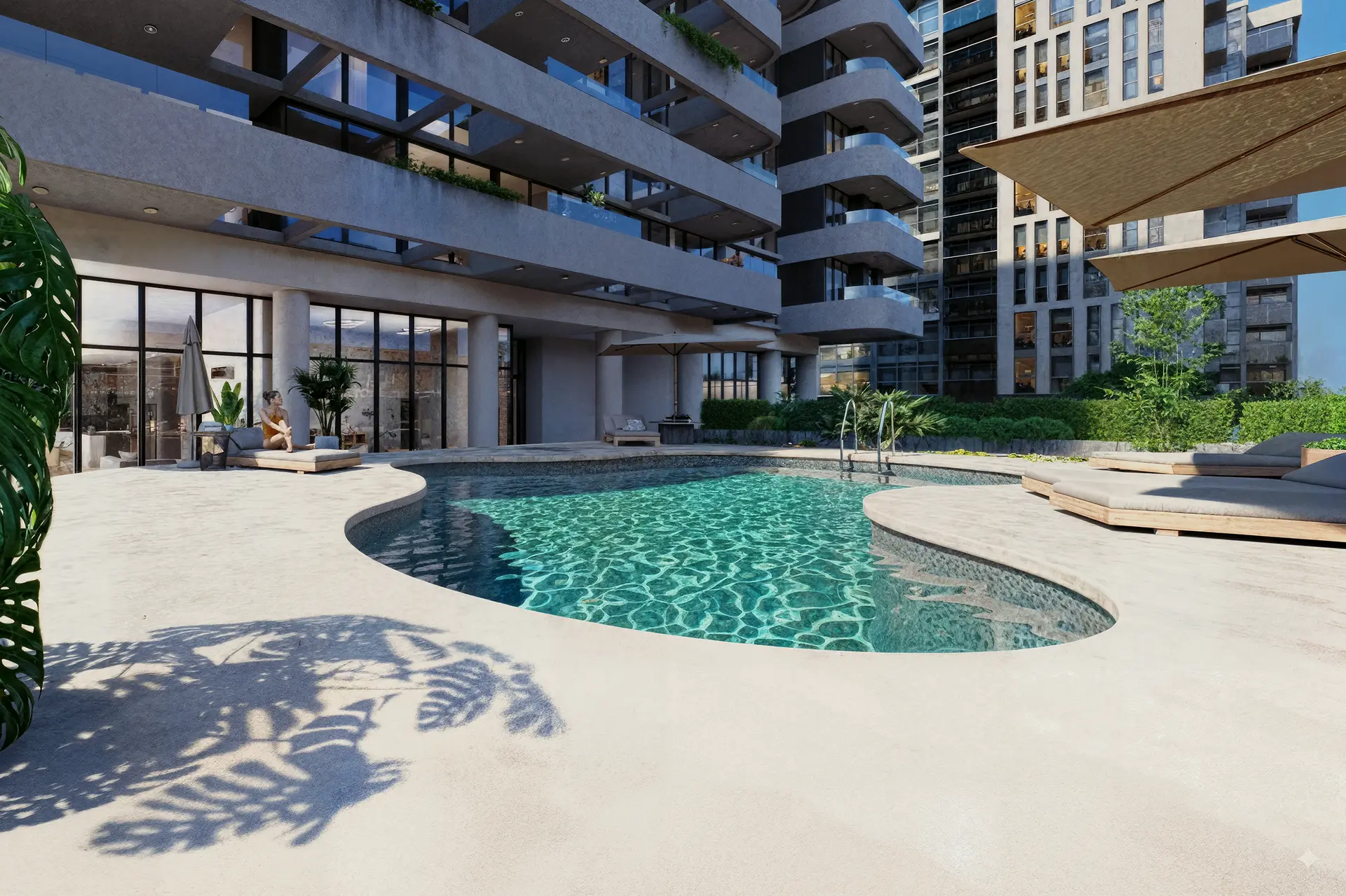 Piscina del edificio Domani Vista